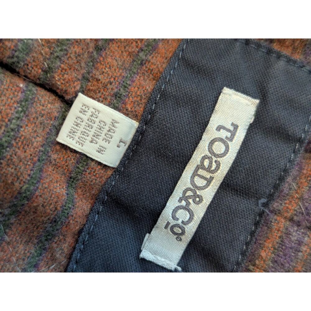 Toad & Co Kenai Quilted Chore Utility Jacket Navy Canvas Shell Wool Lining Sz L - Picture 6 of 10